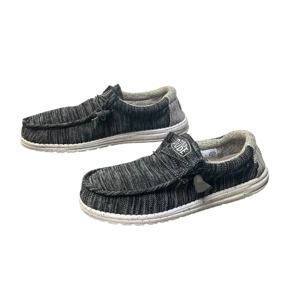 🛶 Hey‎ Dude Wally Sox Men’s Shoes 👟 Size 12 Charcoal Gray 🖤 Slip-On Comfort